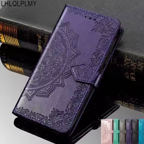 Floral Leather Wallet Case For Vivo Y70 Y11S Y33S Y01 Y22 Y35 Y16 Y02 Y31 Y53S Y12 Y17 V17 Y19S Y91C
