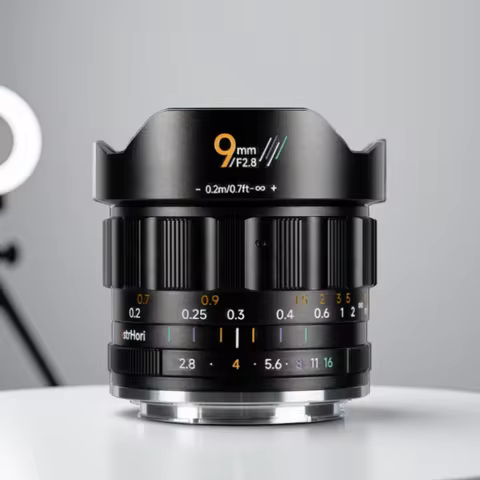 AstrHori 9mm F2.8 APS-C 111.4° Ultra Wide Angle Prime Lens Manual Focus Lens for Sony A6400 A7 Fuji 