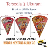 Latest 3D box CurlyKentang box French fries potato Curly potato French fries