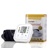Arm Style เครื่องวัดความดันโลหิต วัดอัตตราการเต้นของหัวใจอัตโนมัติ หน้าจิดิจิตอล สำหรับใช้ในครัวเรือน Blood Pressure Monitor JZIKi（สีขาว）