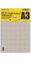 【UZ文具】OLFA 切割墊 CM-A3/135B (灰褐、黑色兩面) 兩面皆採公制1CM線格 平價實用高品質