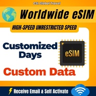 【CSL 】Worldwide eSIM  |  1-90 Days | UNLIMITED HOTSPOT | High-Speed DATA | Travel Prepaid Digital SI