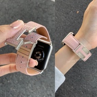 H Buckle Lychee Pattern Suitable for Xiaomi Bracelet 9Pro Retro 8Pro Calfskin 7pro Redmi watch6/54 S