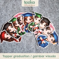 Graduation Bouquet Topper 10 Pcs I Graduation drawing paper I cardboard I Cake topper