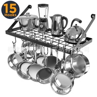Iron Kitchen Rack Pot Rack Kitchen Rack Foldable Kitchen Wall-Mounted Pot Lid Rack