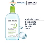 Nước Tẩy Trang Bioderma Dành Cho Da Dầu & Hỗn Hợp 500ml Sébium H2O