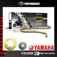 Regina Chain 415 Metal Sprocket Kit Gold Rear Sprocket Sets Full Set YAMAHA Y15ZR
