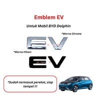 BYD Emblem EV for BYD Cars Chrome & Blackdolphin Ready to Stick with Adhesive