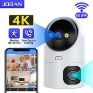 JOOAN 4K PTZ IP 攝像機 10 倍變焦 5G WiFi 雙鏡頭嬰兒監視器無線閉路電視攝像機自動跟踪彩色夜間視頻監控