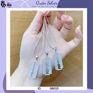 S925 Quiin silver chain/necklace - stamp pendant for women 0801D