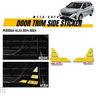 MTTO Perodua Alza 2014-2022 Interior Car Door Side Trim Reflectors Sticker Shinning Accessories