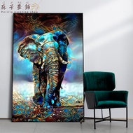 Abstract Dream Blue Colored Animal Art Elephant Printing Canvas Painting Poster and Printing Cuadro 
