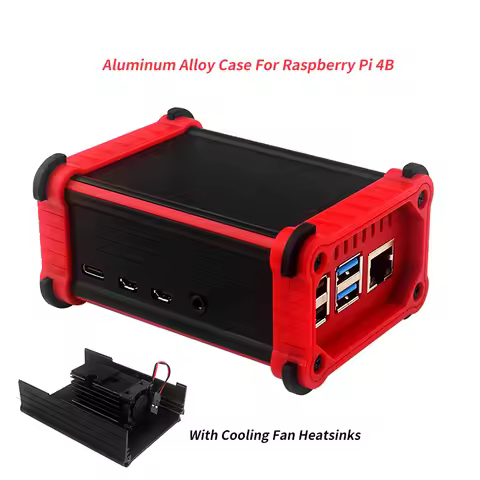 Raspberry Pi 4B Aluminum Alloy Case With Cooling Fan Heatsinks Passive Active Cooling For Raspberry 
