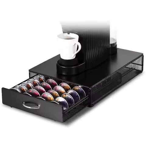 Coffee Pod Holder Storage Drawer Compatible Starbucks Verismo Nespresso Vertuo Caffitaly Lavazza Cap
