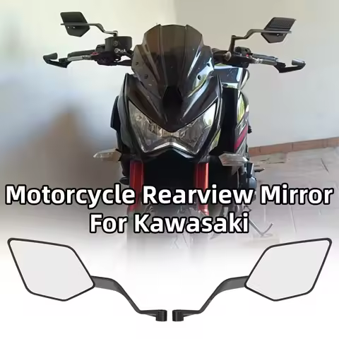 Universal Motorcycle Rear View Mirror For Kawasaki Z1000 Z900 Z800 Z750 Z650 Z400 Z300 Z250 Z125 Mot