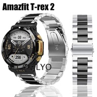 Fit For Amazfit T-rex 2 T Rex 2 Strap Smartwatch Stainless Steel Metal Bracelet Women Men Watch Band