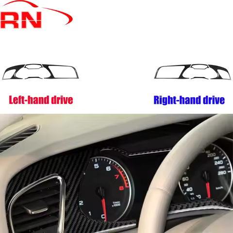 For Audi A4 13-14 A4L 13-16 RS4 13-15 Retrofit Carbon Fiber Instrument Panel Decorative Bezel Interi