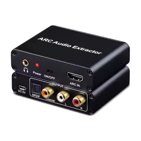 DAC SPDIF Coaxial RCA ARC Audio Adapter 192KHz L/R Coaxial SPDIF Jack ARC Audio Adapter Extractor Sp
