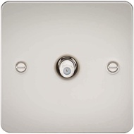 Knightsbridge FP1TOGBC FPAV1TOGBC Flat Plate 10A 1G 2 Way Toggle Switch-Brushed Chrome