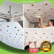 (B88) 3d Foam Wallpaper Ceiling Wallpaper Size/Ceiling Wallpaper Size Room Decoration 70x70cm