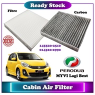 【 Perodua Myvi Lagi Best 】 Cabin Air Filter - Fibre or Carbon ( 145520-2510 / 014520-2990 / 87139-29