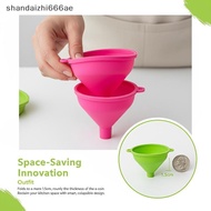 shandaizhi666ae Foldable Silicone Funnel Collapsible Food Grade Reusable Easy Clean for Kitchen Liqu