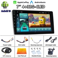 4+32G With Carplay 7/9/10 นิ้ว 2din วิทยุติดรถยนต์ Android 13 รถวิทยุเครื่องเล่นมัลติมีเดีย 2.5D ครื