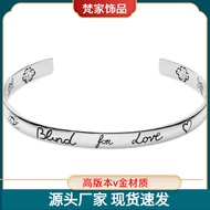 ouTang Gujia Silver Used Fearless Couple Bracelet Blind For Love Fashion Bangle Bracelets