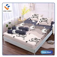SPREI SET SARUNG BANTAL DAN SARUNG GULING MOTIF KELINCI PINK BAHAN JENIS POLYMICRO ANTI LUNTUR