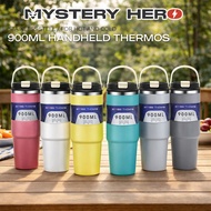 HARGA KILANG CLEARANCE 900ML 304 Stainless Steel Handheld Thermos Insulated Tumbler Hot or Cold Ther