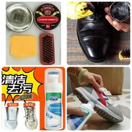 น้ำยาขัดรองเท้า พร้อมแปรง สีขาว ดำ น้ำตาล 40 กรัม รองเท้านักเรียน รองเท้าหนัง น้ำยาขัดรองเท้านักเรีย