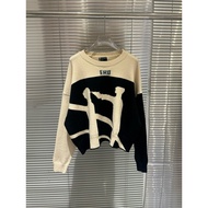 ERD Melancholy Fu Second Generation Infernal Silhouette Portrait Destruction Round Neck Sweater Shor