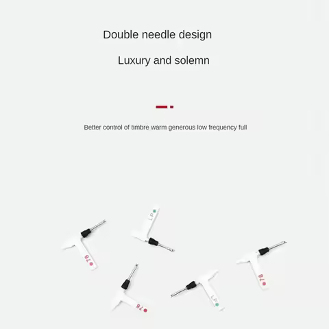 Phonograph Turntable Dual Moving Cartridge Replace the Touch for LP Vinyl Needle Double Ruby and Sap