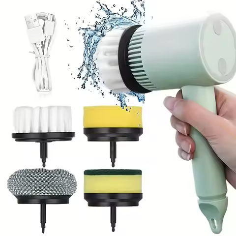 1pc Electric Spin Scrubber, Electric Cleaning Brush 3-in-1 Handheld Kitchen Cleaner Cordless Spin Sc