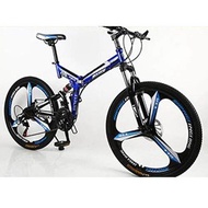 26 inch Wheel Folding Bike 21 Speed Foldable Bicycle High Carbon Steel Frame Mountain Bike