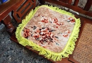 繡花流蘇編織椅墊(4張合售、早期座墊、坐墊)—古物舊貨、早期傢俱配飾