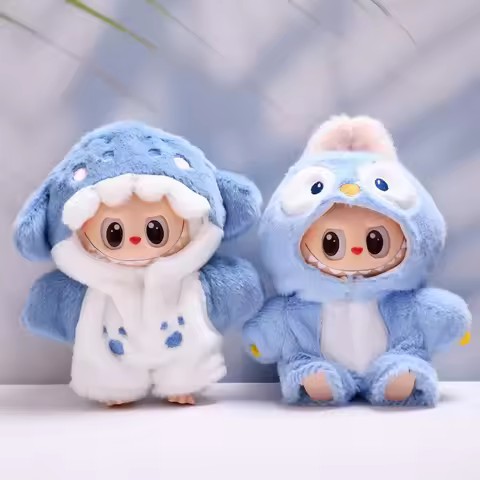 Clothes For Labubu 17cm II Idol Dolls Sitting Party The Monster Outfit Accessories Clothing Kids Gif