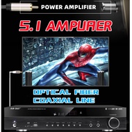 5.1 Channel Power Amplifier Home Theater Optical Fiber Coaxial Input 650W Karaoke Amplifiers Bluetoo