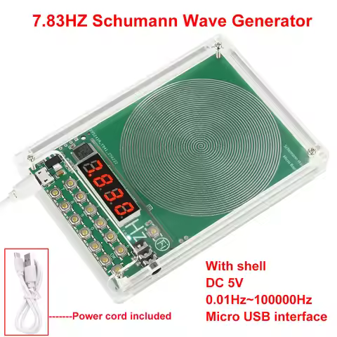 DC 5V 0.01Hz~100000Hz Adjustable Frequency 7.83HZ Schumann Wave Generator Sine Wave Signal Generator
