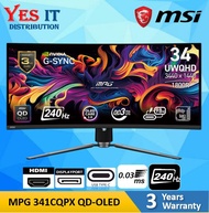 MSI MPG 341CQPX QD-OLED (34" UWQHD 0.03ms 240Hz QD-OLED) Curved OLED Gaming Monitor