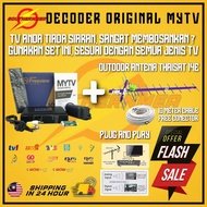 MYTV DEKODER + ANTENA OUTDOOR THAISAT 14E UHF DIGITAL SIGNAL TV MYFREEVIEW RECODER FREEVIEW DTV