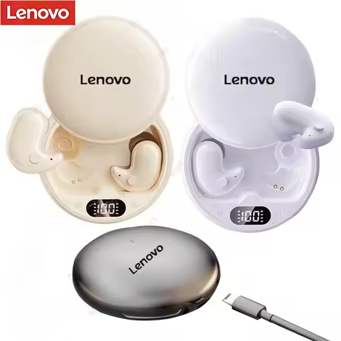 Lenovo Hidden Wireless Noise Cancelling Headset Sleep Invisible Earbuds Tiny Headphone Sport Stereo 