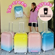 CODEBAGS กระเป๋าเดินทาง รุ่น ice cream upgrade ขนาด 20นิ้ว 24นิ้ว candy luggage วัสดุ PC ทน เบา 4ล้อคู่ มีที่วางแก้ว