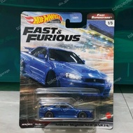 Hotwheels Nissan Skyline R34 Fast And Furious Fast Superstars Blue