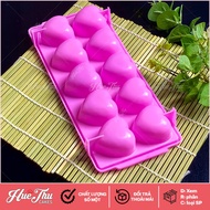 Jelly mold, Heart ice tray filled with 3D and 4D jelly
