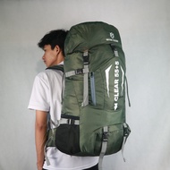 Keril Mountain Backpack 55L Hiking Camping Travel Backpack Outdoor Carrier Men Women Mitra Clear