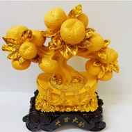 FengShui Tai Kat Tai Ley Kiat Kiat Big Auspicious Money Tree on Ingot Money Bar with Full Treasure