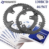 PROWHEEL 130BCD Bicycle Chainring 46T 56T Aluminum Folding Bike Chainring 10S 11S Ultralight 130 BCD