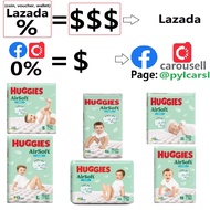 Huggies AirSoft Diapers Tape NB78 S70 M60 L50 XL44 XXL34