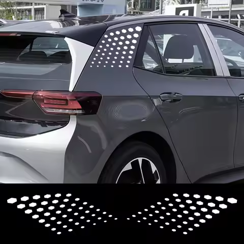 2Pcs Car Body C Pillar Stickers For Volkswagen VW ID.3 ID3 GTX Dots Style DIY Vinyl Film Decor Decal